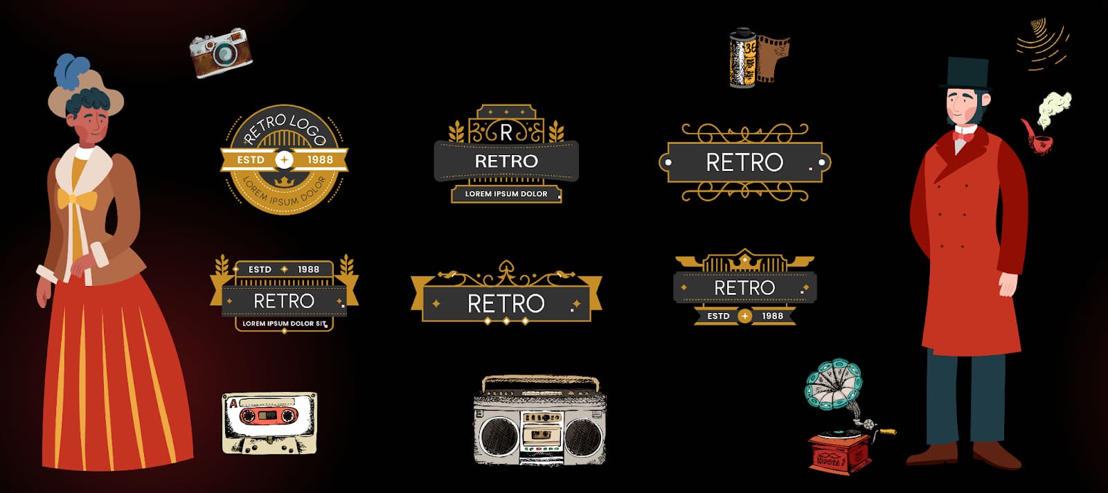 Vintage logos have that rare magic—part nostalgia, part rebellion, and a whole lot of character