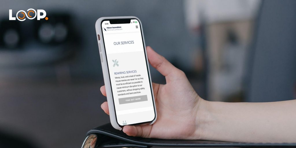 optimising for mobile first website example
