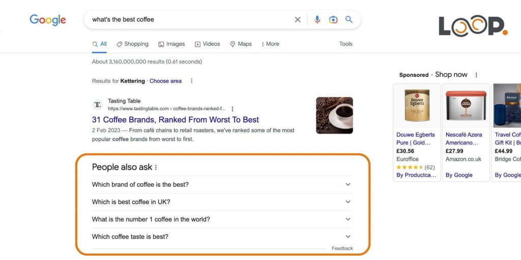 people also ask example in Google search

